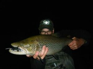 night fishing for trout