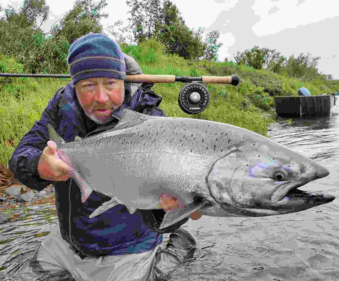 WFS 406 - George Cook on Fly Fishing for King Salmon in Alaska - Kanektok  River, Spey, Alaska West - Wet Fly Swing